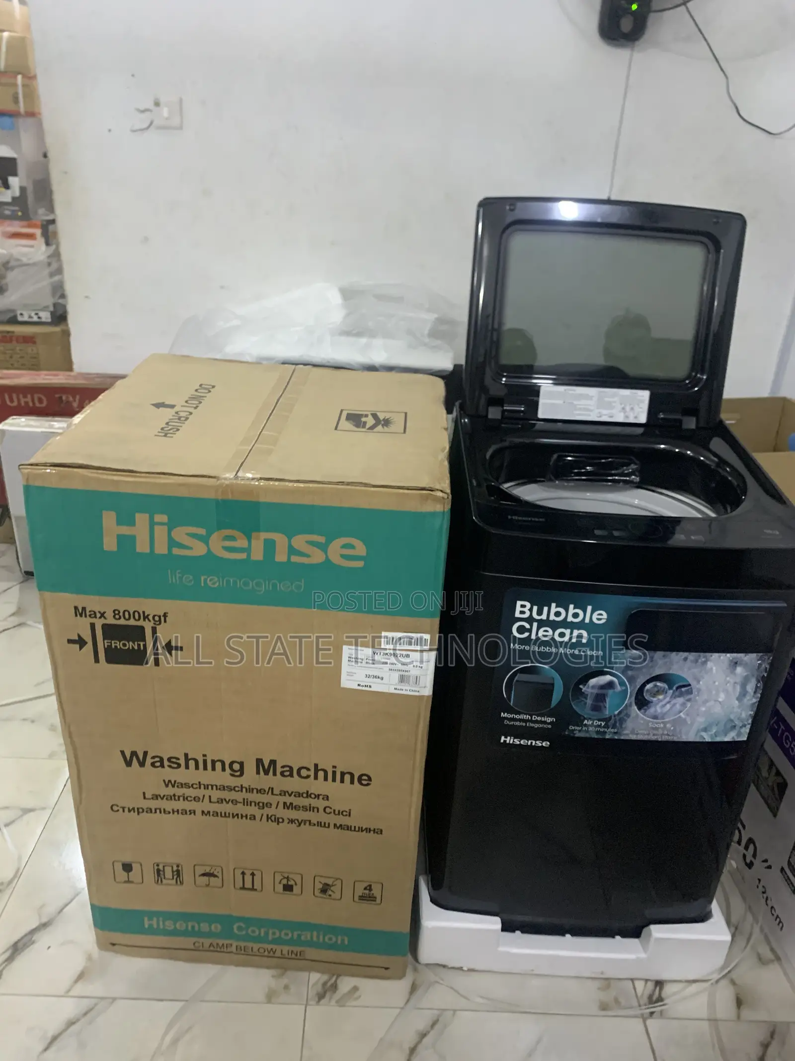 Brand New Hisense 9kg Top Loader – Silver Color