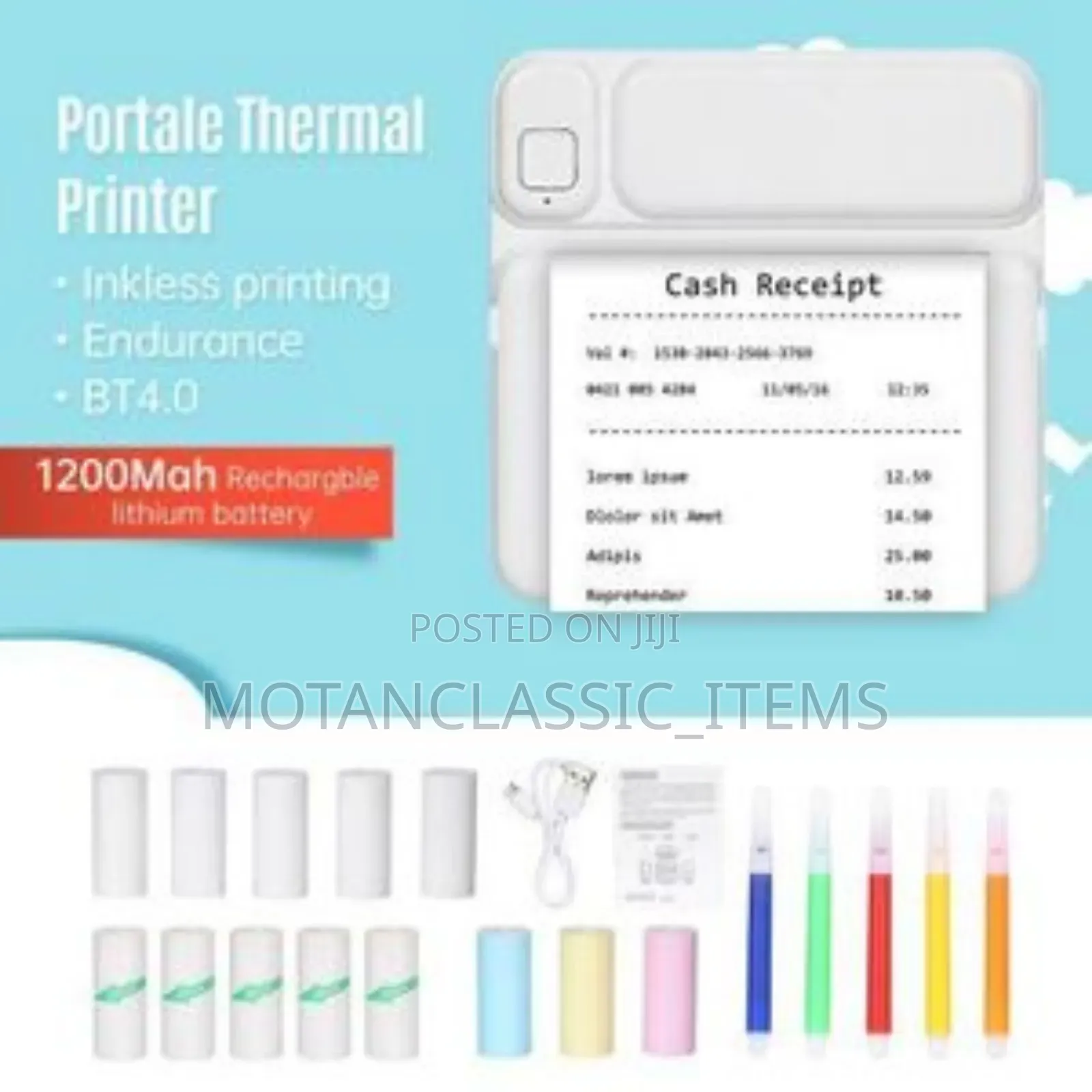 Portable Mini Printer With Accessories