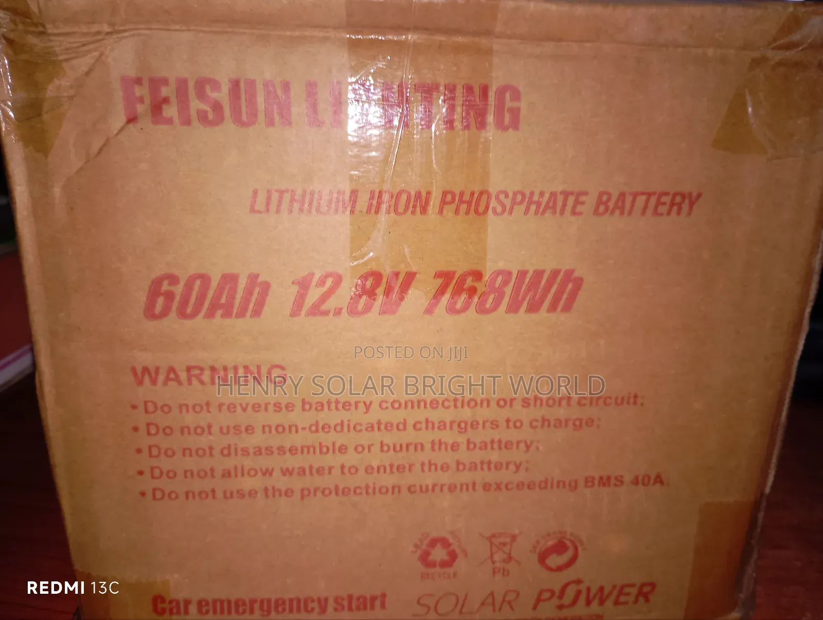 Feisun 60ah 12.8v Lithium (With Battery Jumper)