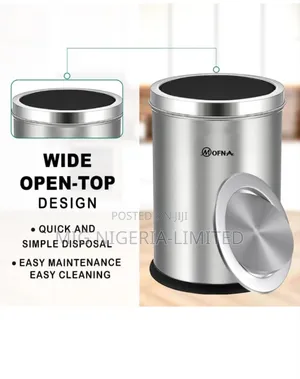Stainless Steel Swing Lid Dustbin Garbage Bin,Trash Can With Removable