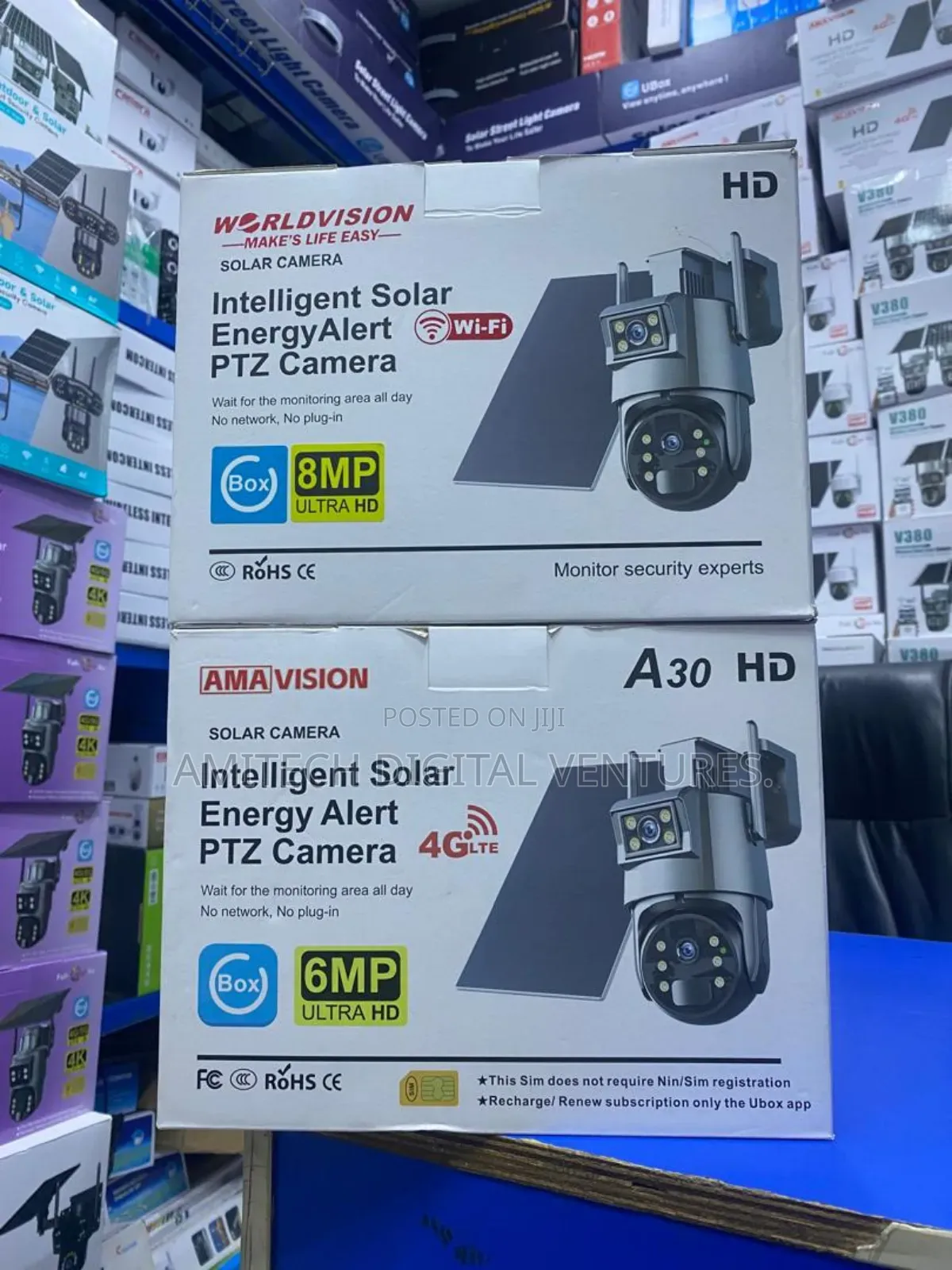 4g 6mp Solar Ubox PTZ Double Lense Camera