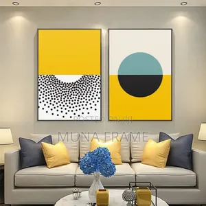 2 Sets of Abstract Acrylic Living Room Decor