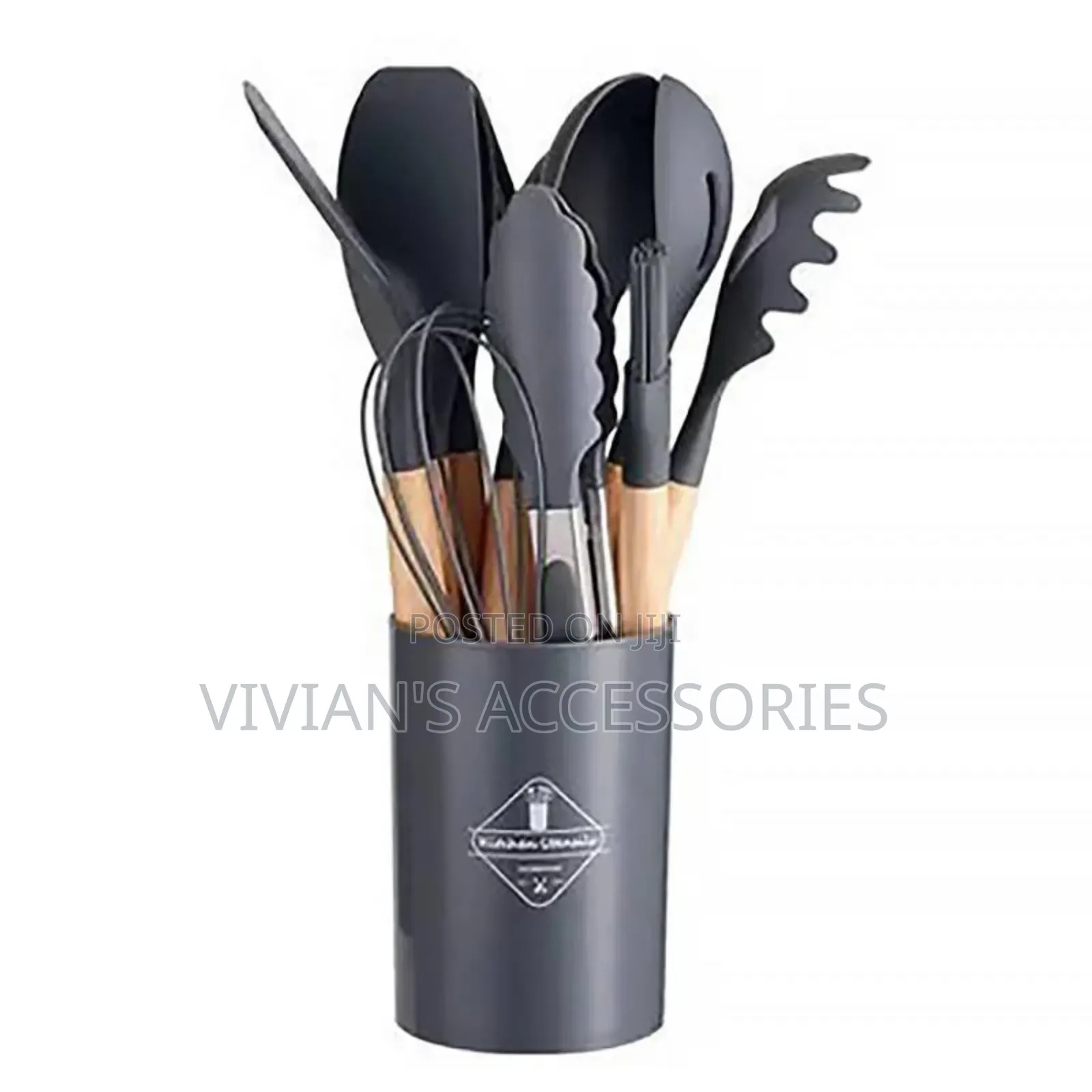 12pcs Silicone Cooking Spoon Set