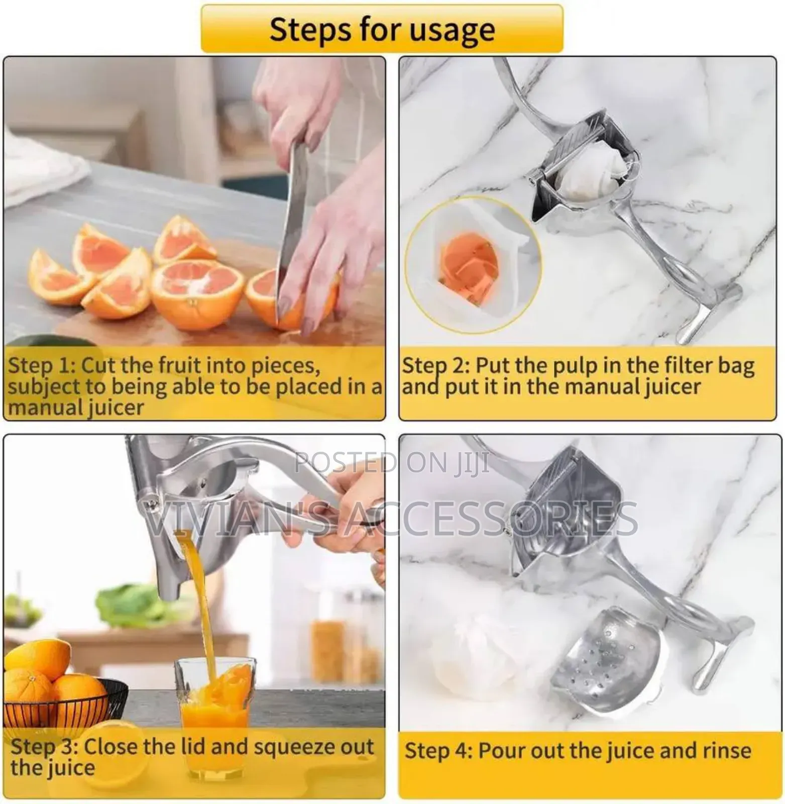 Aluminum Manual Fruit Press