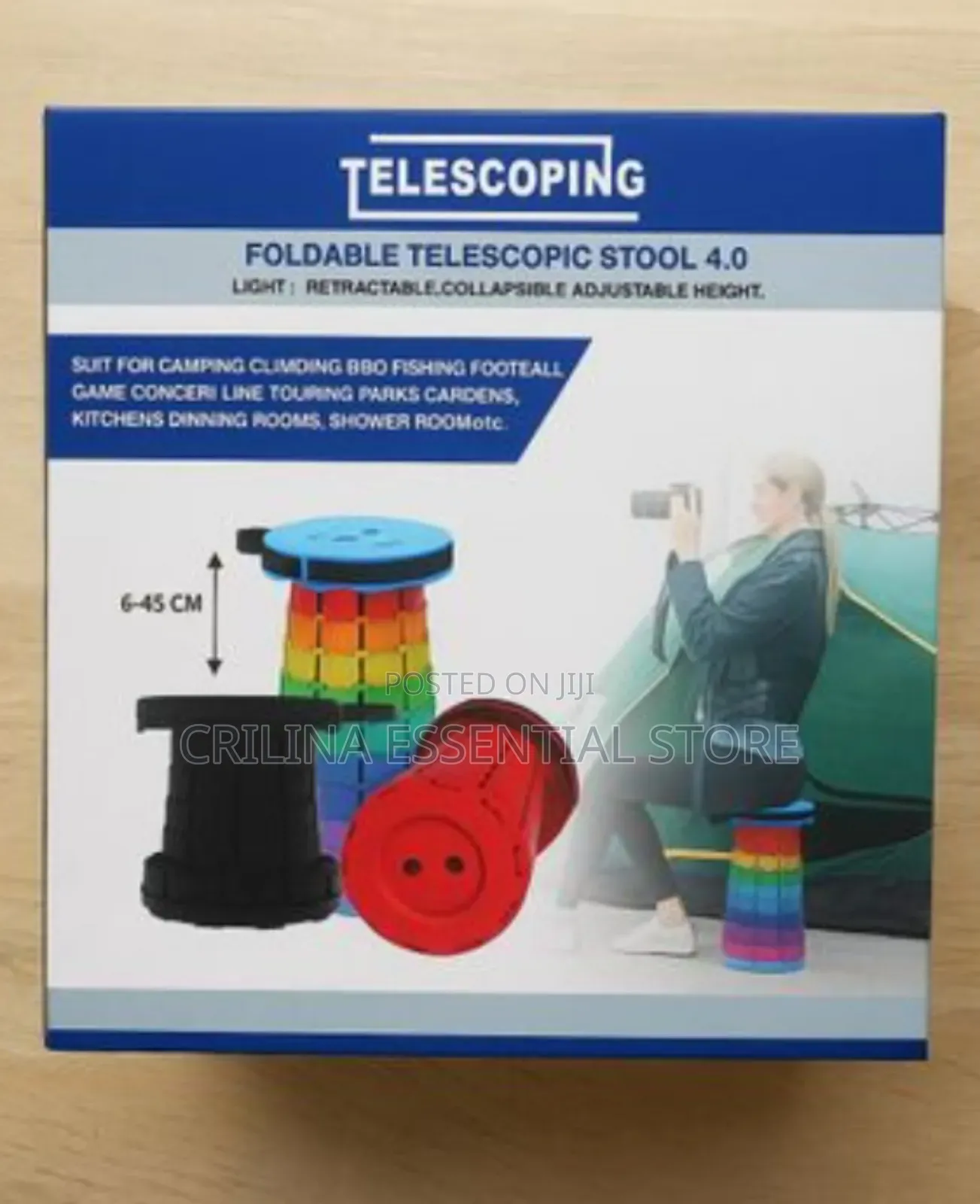 Foldable/Retractable Telescopic Stool