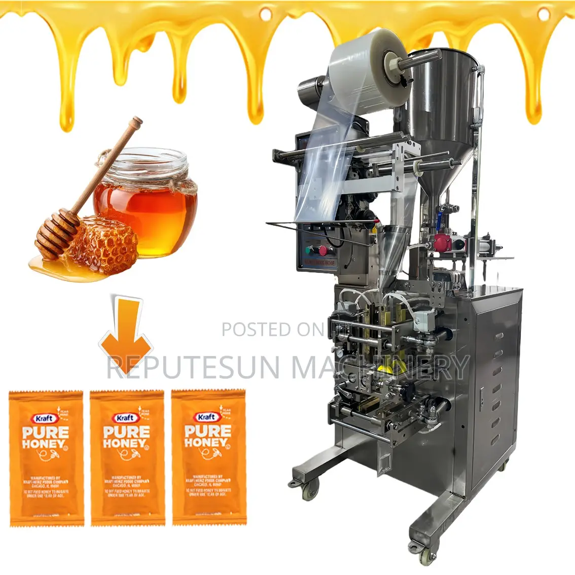 Honey Liquid Sachets Sauce Packaging Machine