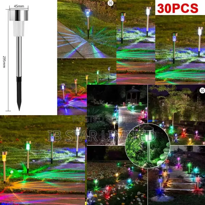 Power in Numbers: 30 Multi Color Solar Lights for Full Yard Coverage