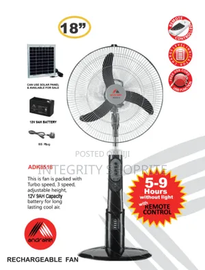 Classic Andraak Rechargeable Fan