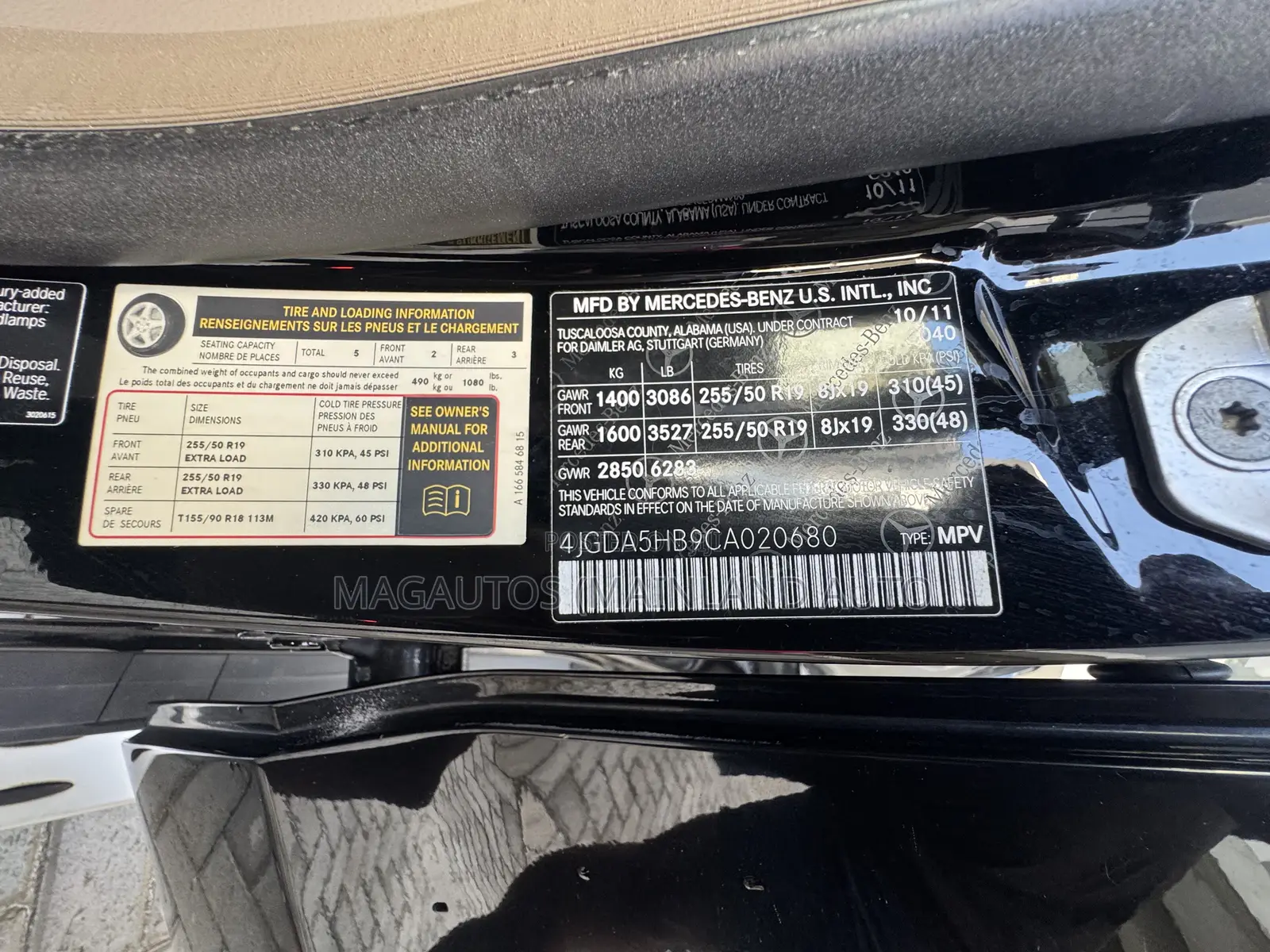 Mercedes-Benz M Class ML 350 4Matic 2012 Black