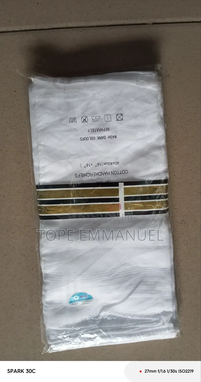 White Cotton Handkerchief 12 PCS
