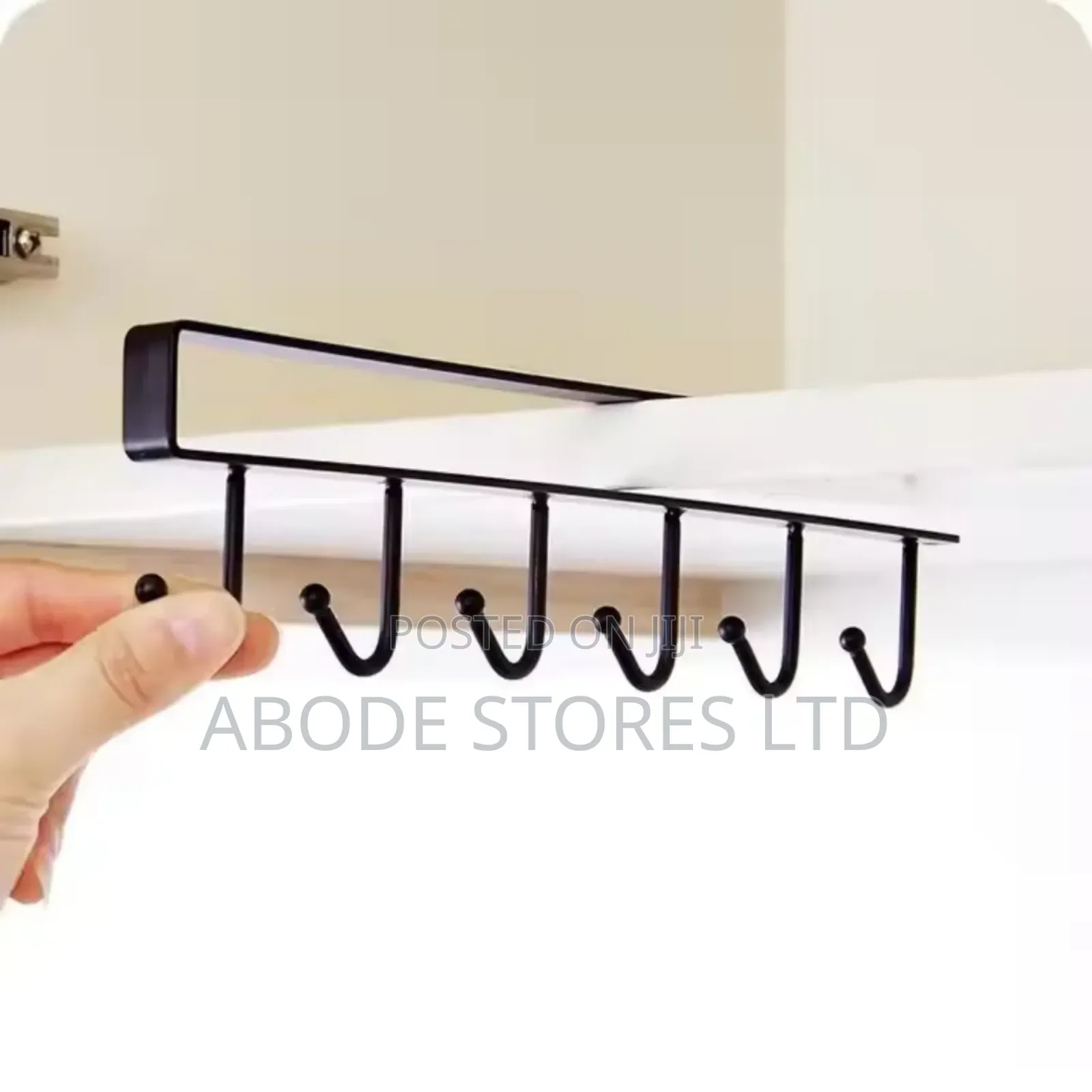 Metal 6 Hook Under Shelf Cabinet Rack for Cup