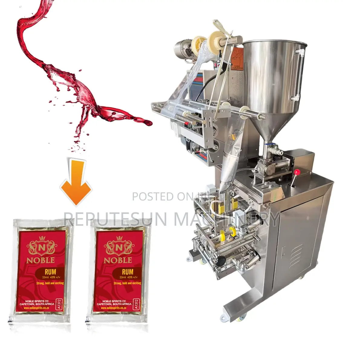 Rum Liquid Sachet Packaging Machine