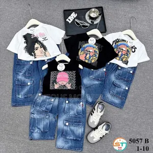 Children Quality White Top and Blue Jean