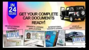 Driving School Training, Processing of Driver License, Vehicle Papers
