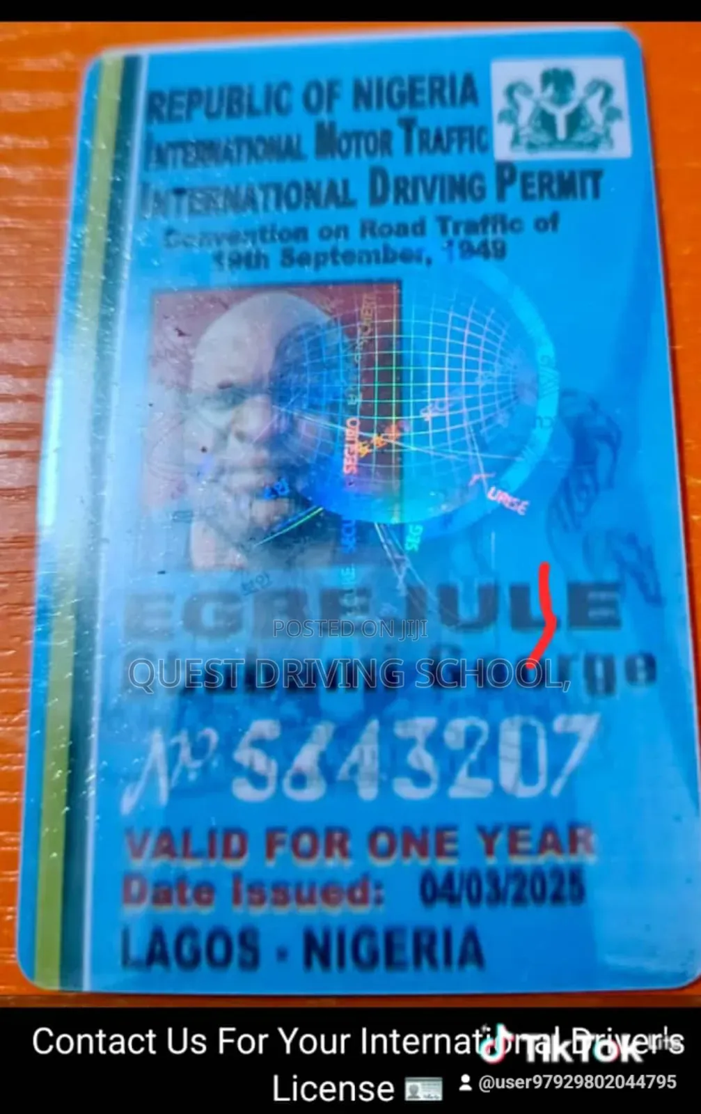 Driving School Training, Processing of Driver License, Vehicle Papers