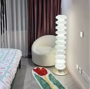 Modern Black White Orb Floor Lamp