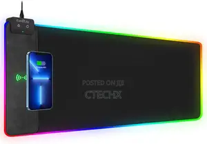 Wireless Charging RGB Gaming Mouse Pad 15w, Led Mouse Mat 800x300x4mm
