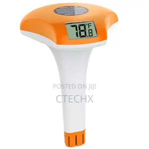 Digital Pool Thermometer, Floating Easy Read, Orange