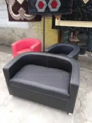 2 Seater Bucket Chair Bb Black