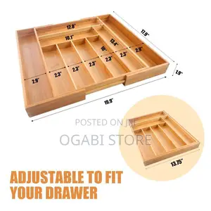 Wooden Extendable Cutlery Rack