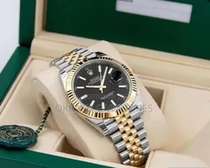 Rolex Gold/Silver Chain Watch for Unisex