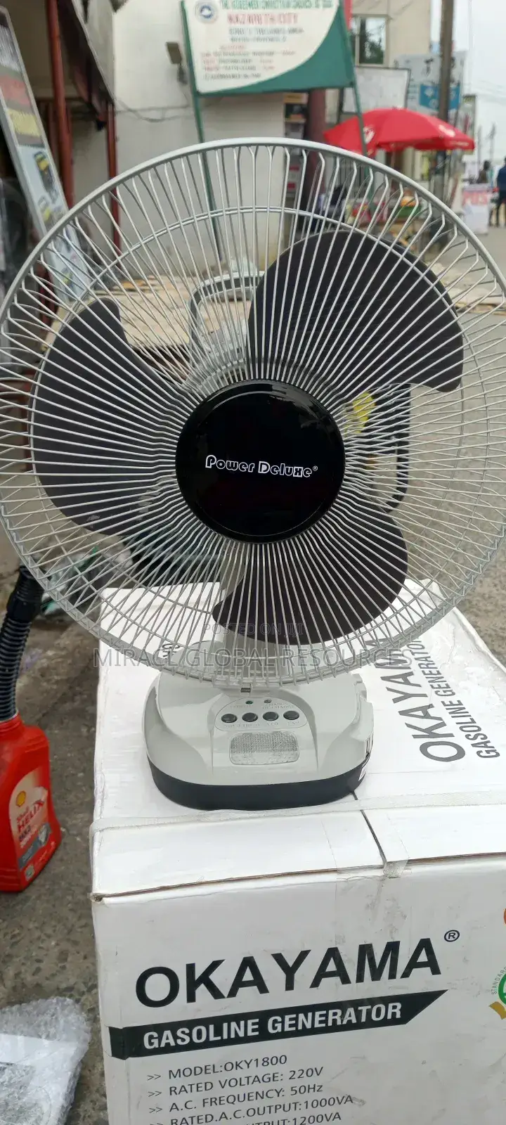 Power Deluxe Table Rechargeable Fan