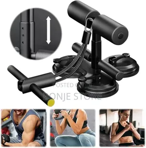 3 Suction Sit Up Bar With Resistance Band
