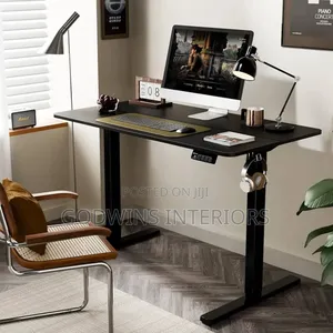 Electric Height Adjustable Office Desk – 160cm X 70cm (Black)