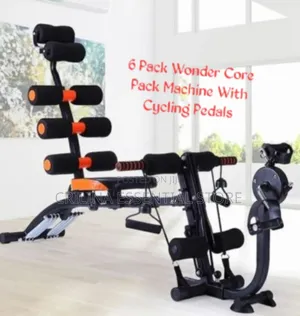6 Pack Wonder Core Pack Machine With Cycling Pedals Ropes