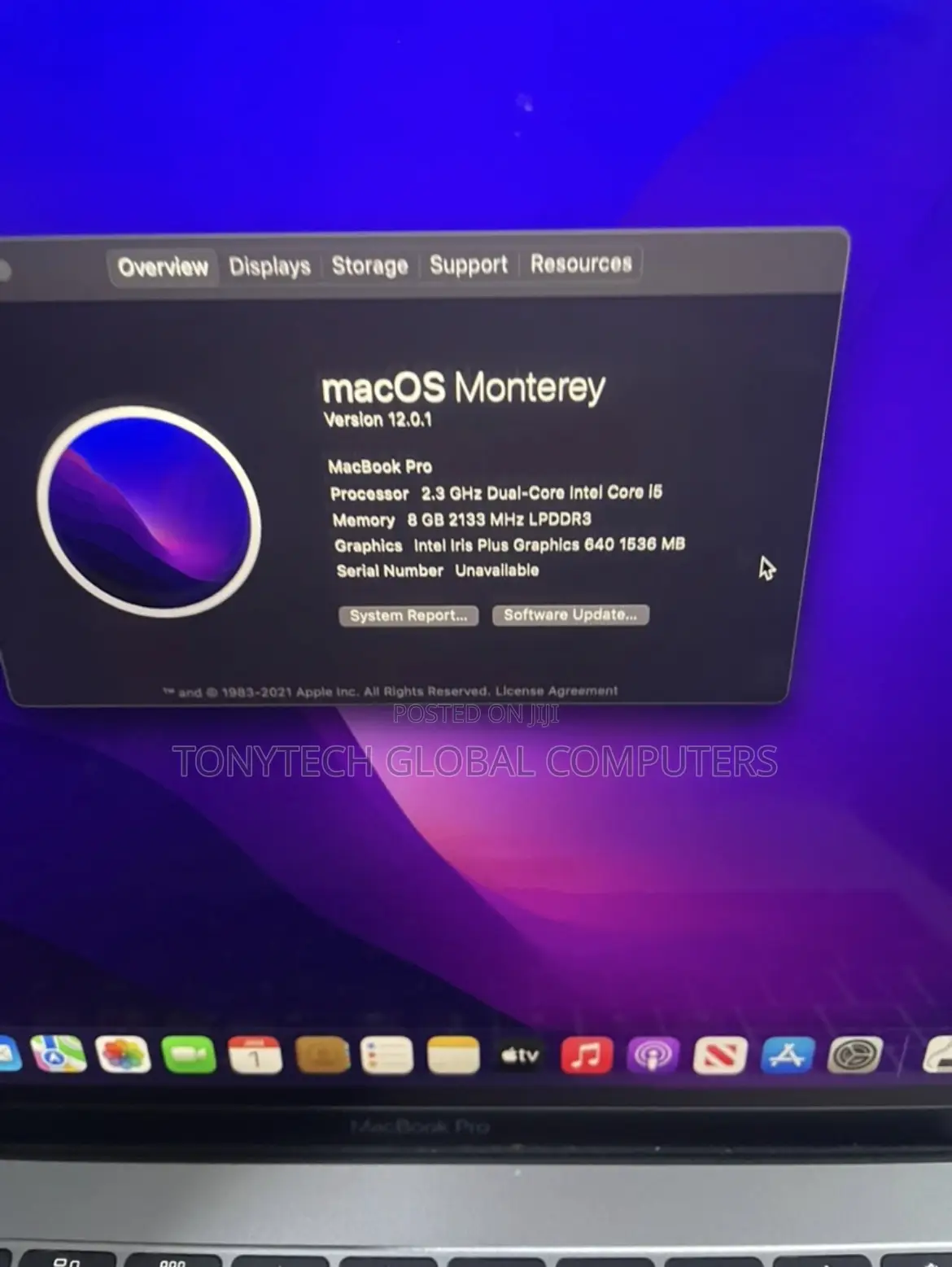 Laptop Apple MacBook Pro 2017 8GB Intel Core I5 SSD 256GB