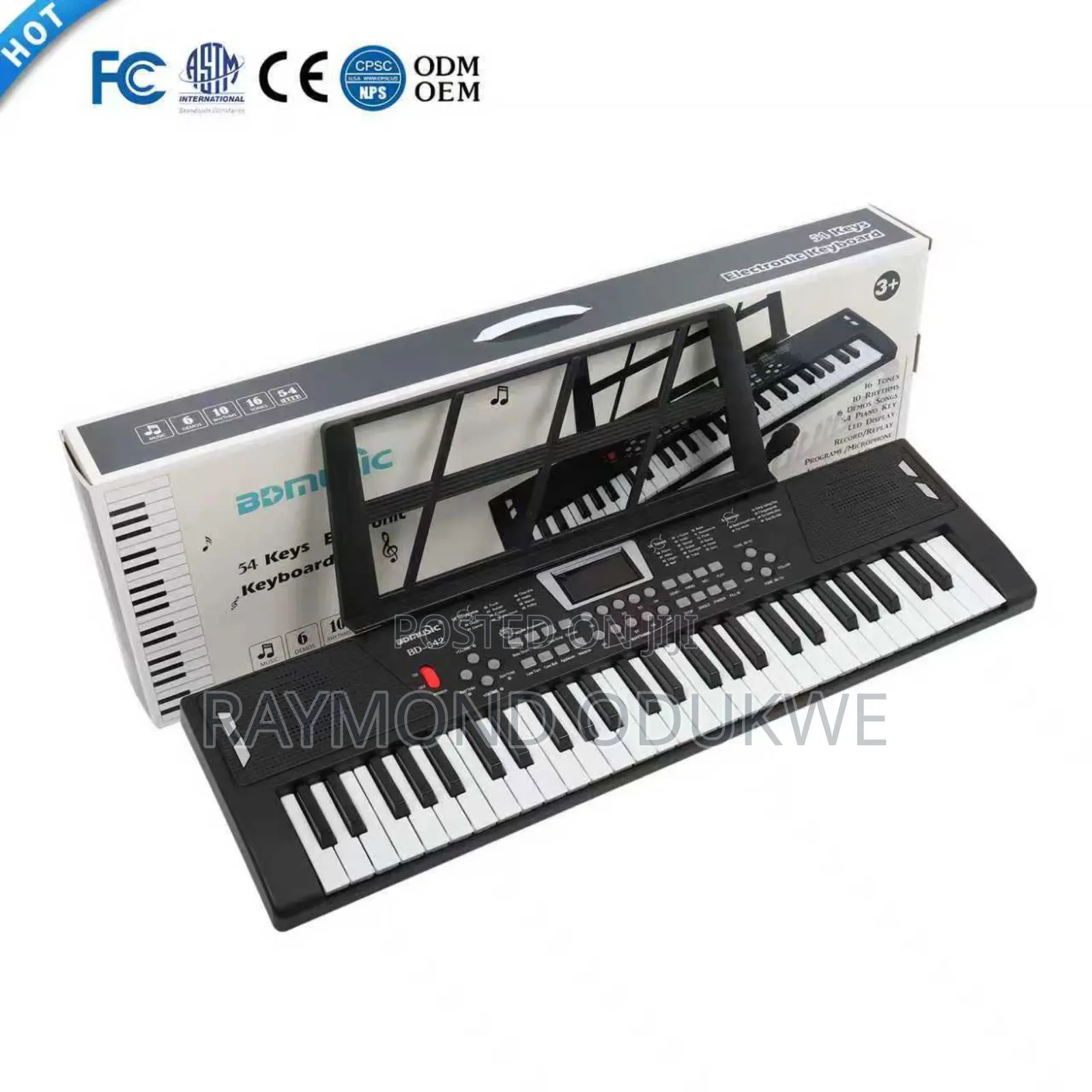 54keys Lighting Electronic Children's Keyboard With Microphone