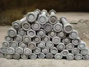 1.7/8x400 Stud Bolt and Nut Hot Dip Galvanized Available in All Sizes