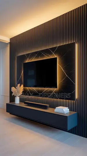 Black Gray Tv  Console