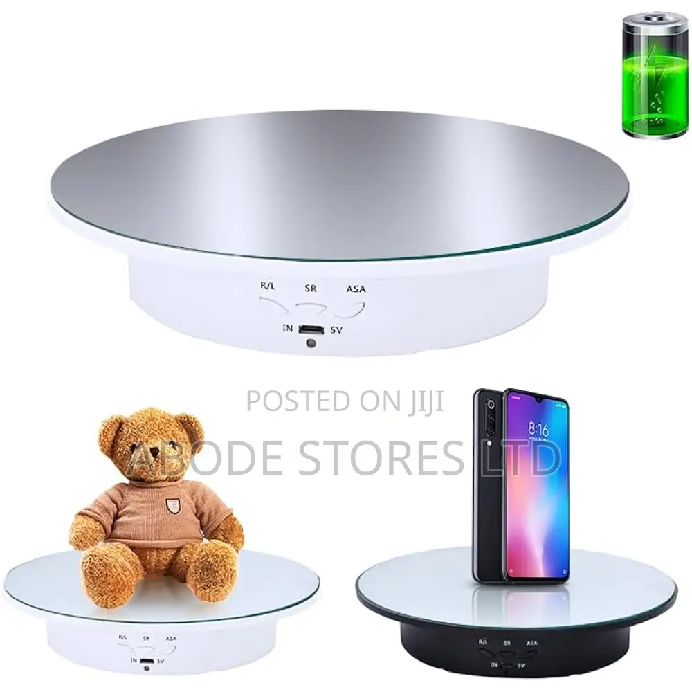 Battery Powered Mirror Product Display Rotating Stand