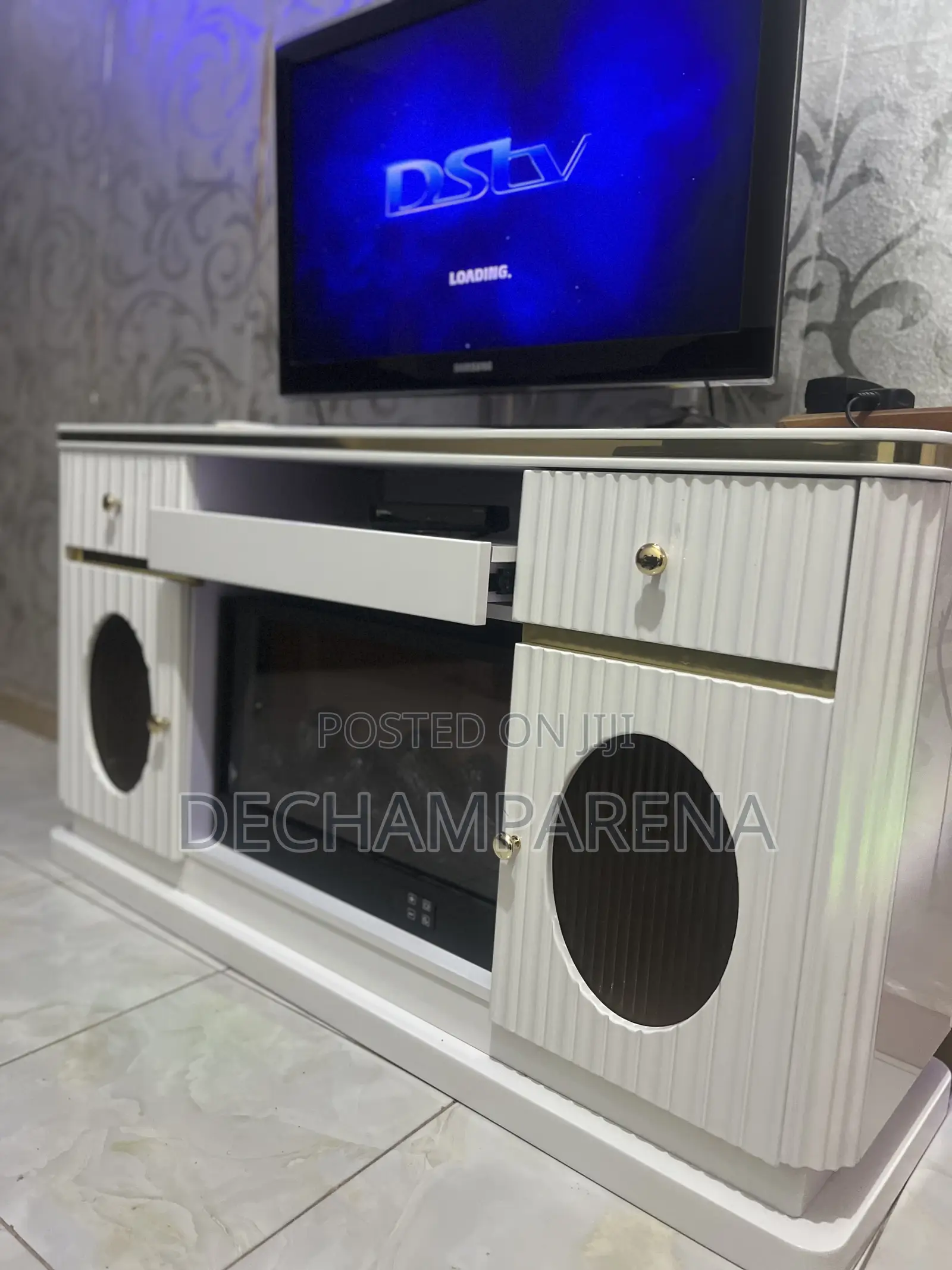 Tv Stand With Fireworks