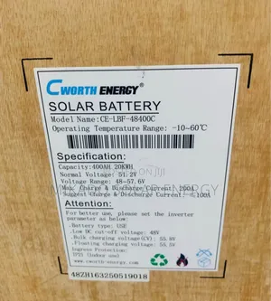 20kwh Cworth Lithium Battery (Lifepo4)–Reliable Power Storage Solution