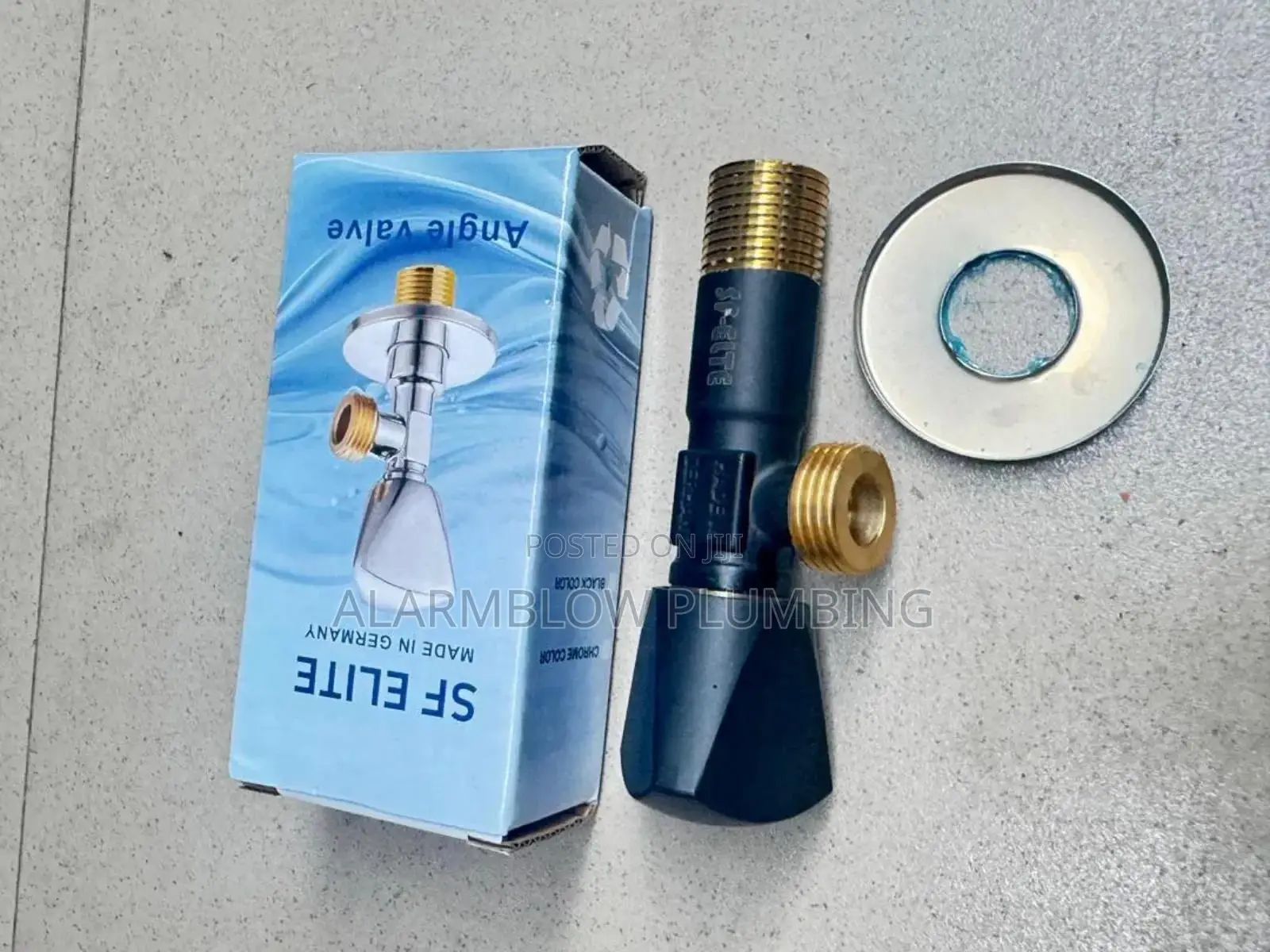 Angle Valve Black and Chrome