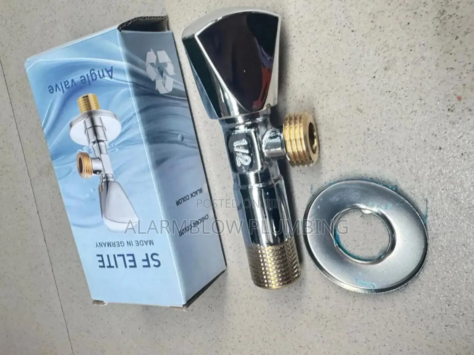Angle Valve Black and Chrome