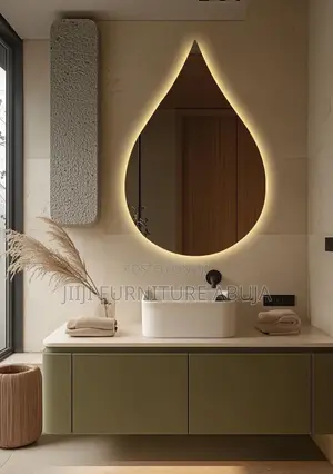 Water Drop Mirror With Led Lights