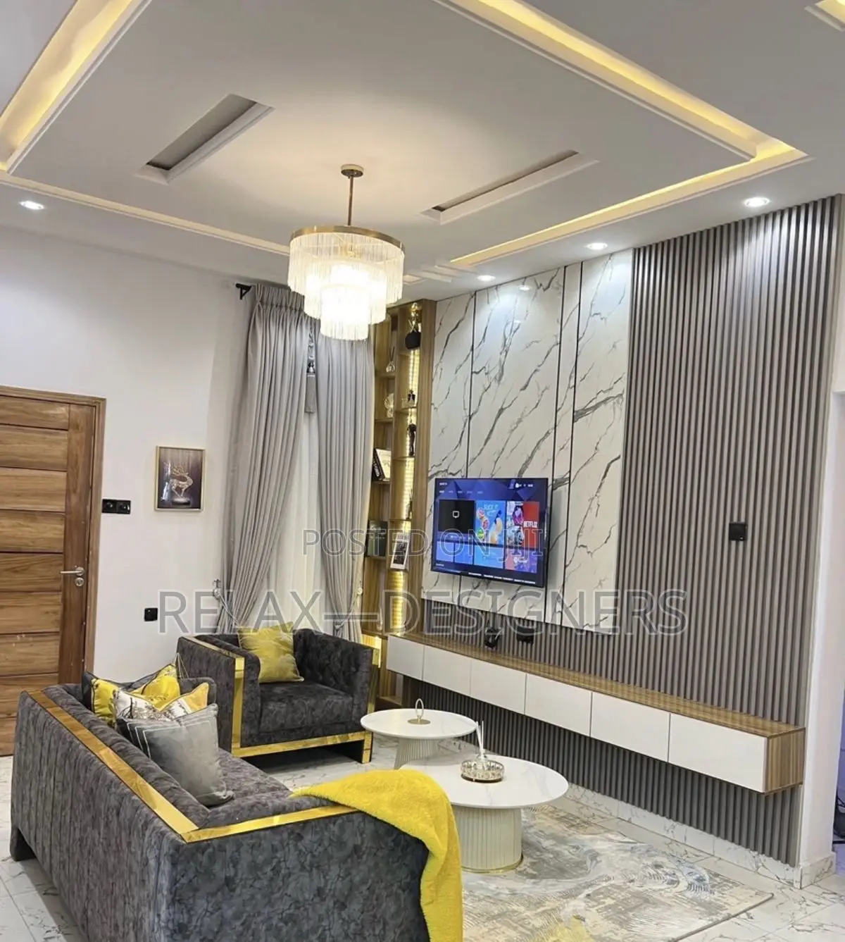 Sleek Mable White Tv  Console
