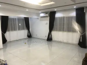 Automated Dark Gray Curtains