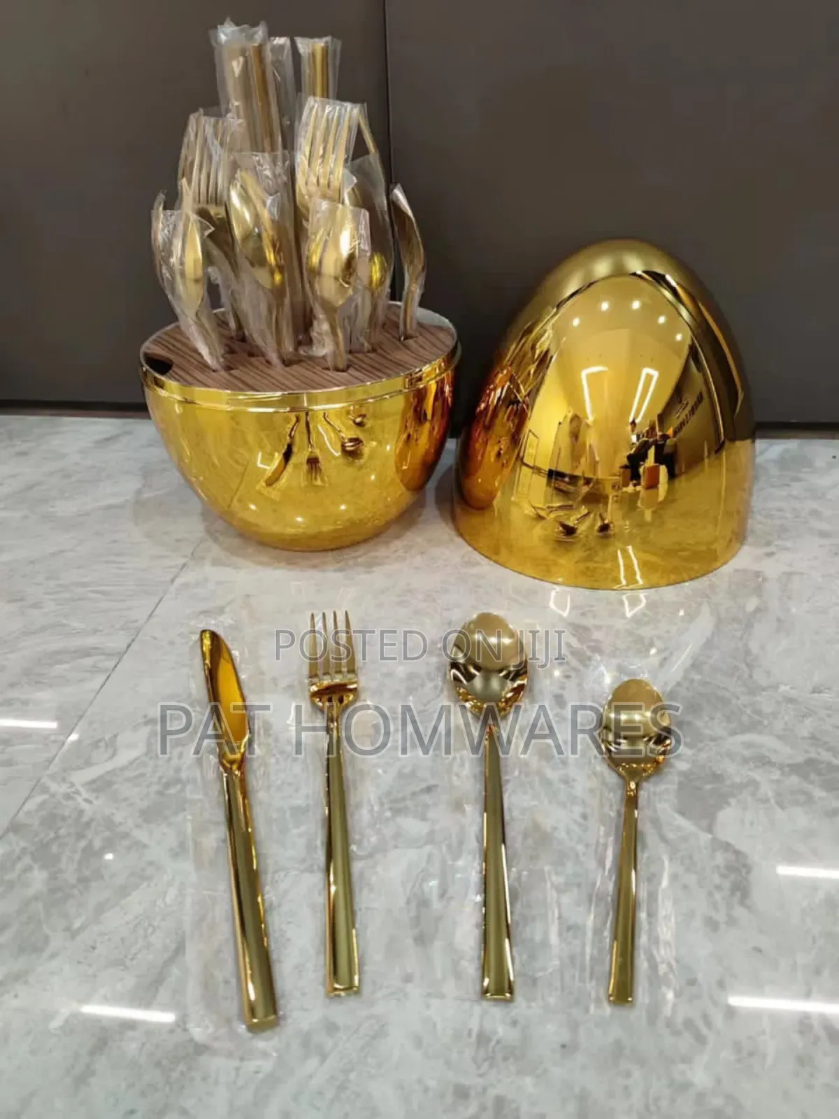 24 Pieces Gold Spoon Set