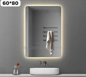 Square Backlit Led Mirrors With 3 Lights.