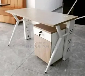 1.2mtr Iron Leg Table With Drawer
