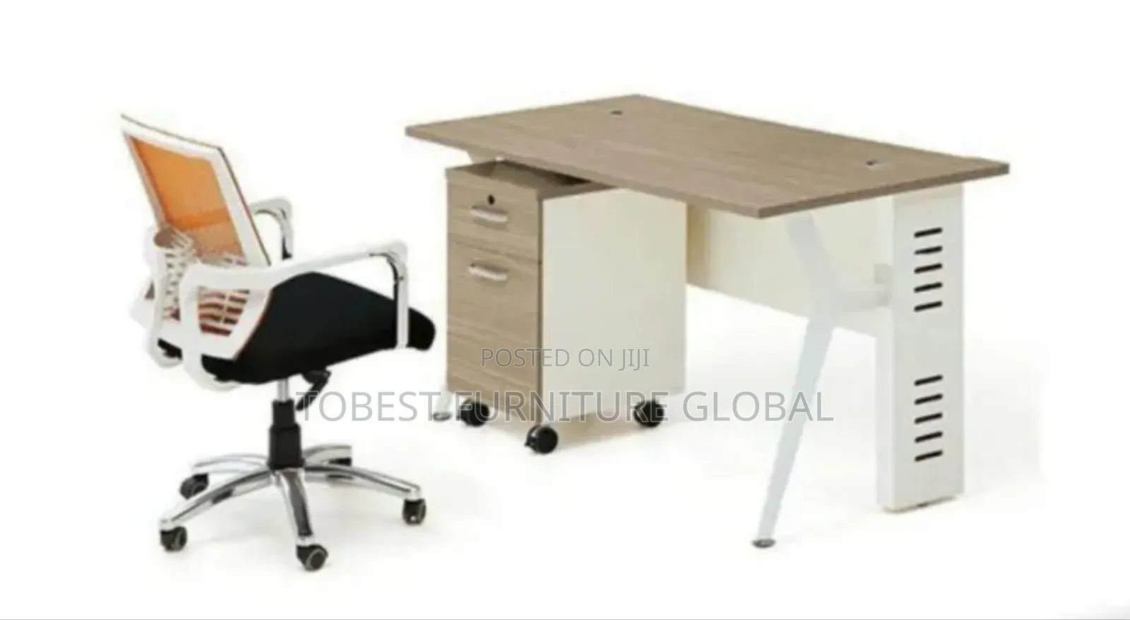 1.2mtr Iron Leg Table With Drawer