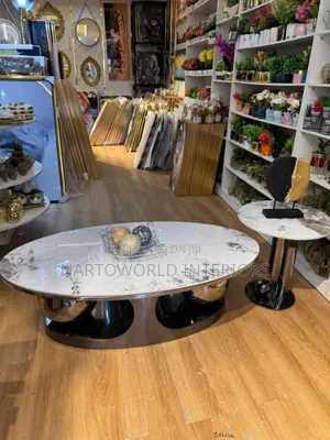 Sleek-Marble Center Table