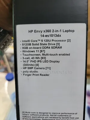 New Laptop HP Envy X360 8GB Intel Core i5 SSD 512GB
