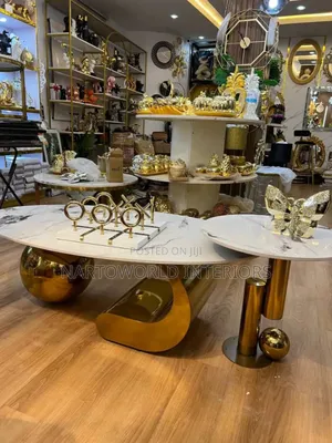 Goldenglam Marble-Top Center Table