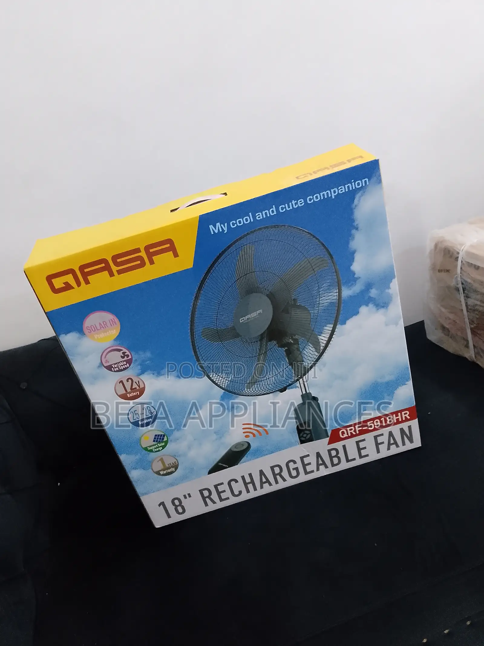 Quasa 18 Inches Long Battery Life Fan