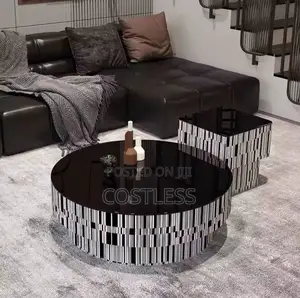 Modern Simple Glass Round Italian Minimalist Glass Coffee Table